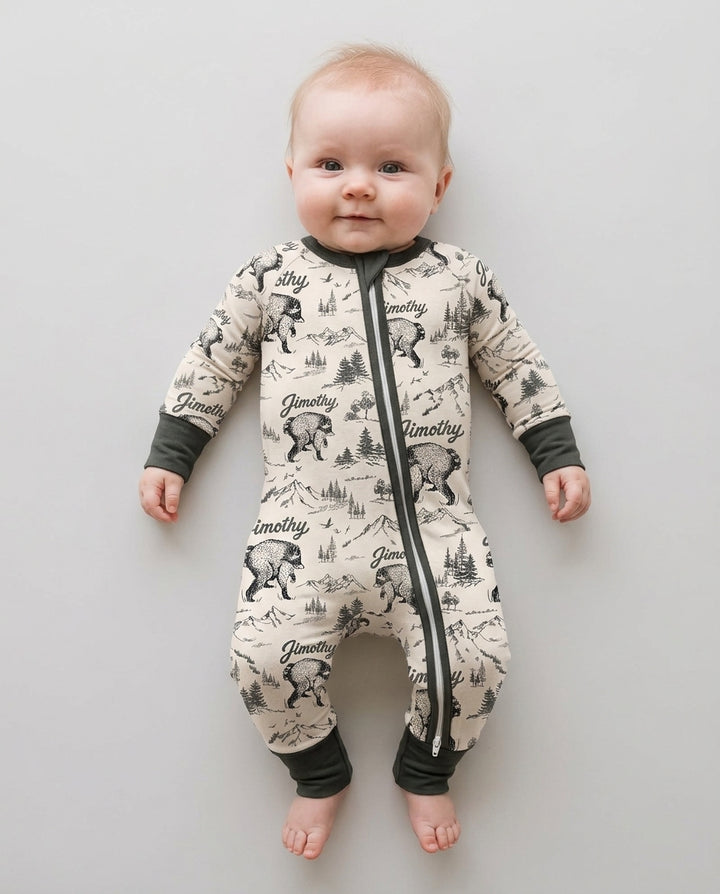 Gerippte Babykleidung mit individuellem Foto - Weich &amp; Skizzenhaft