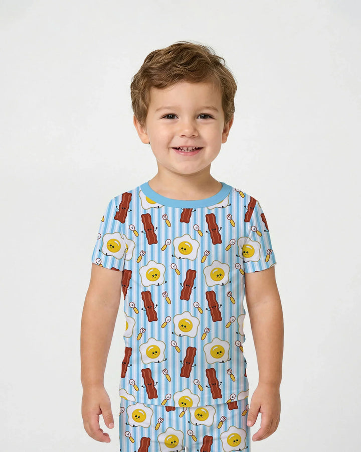 Zweiteiliges, kurzärmliges Pyjama-Set mit Marienkäfern