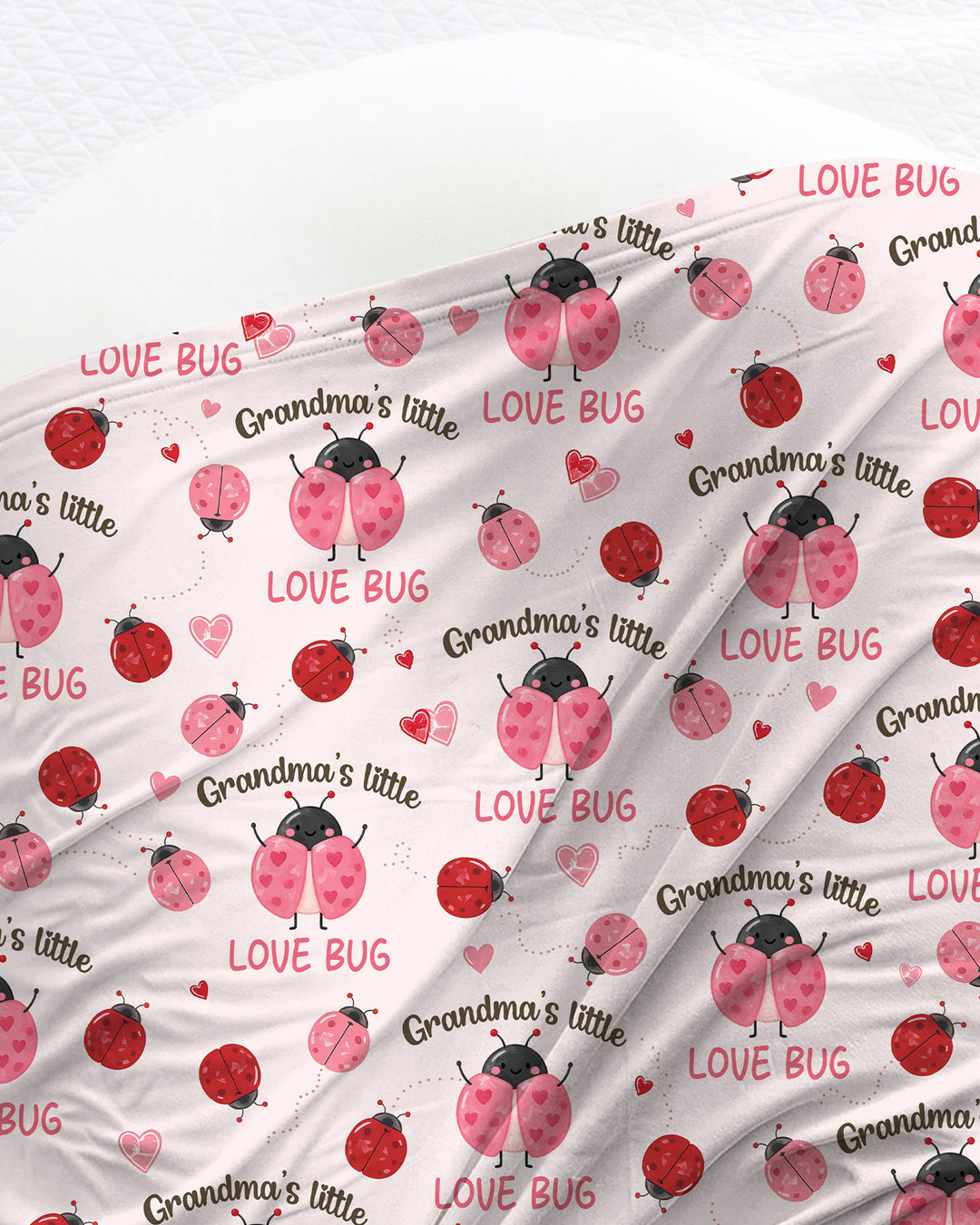 Grandma's Little Love Bug swaddle blanket