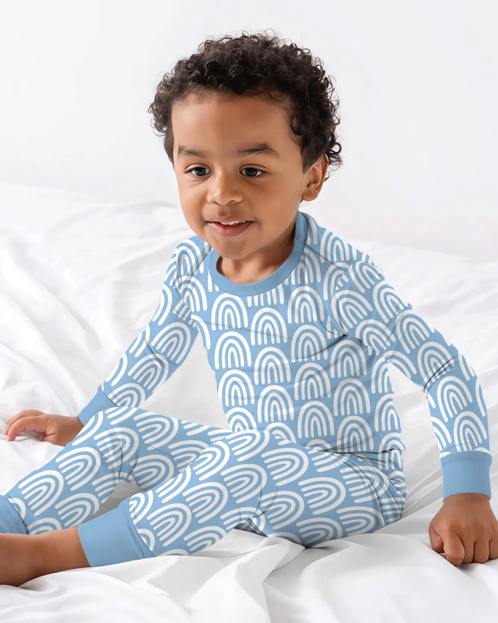 Zweiteiliges Langarm-Pyjama-Set mit Sommerfrüchten