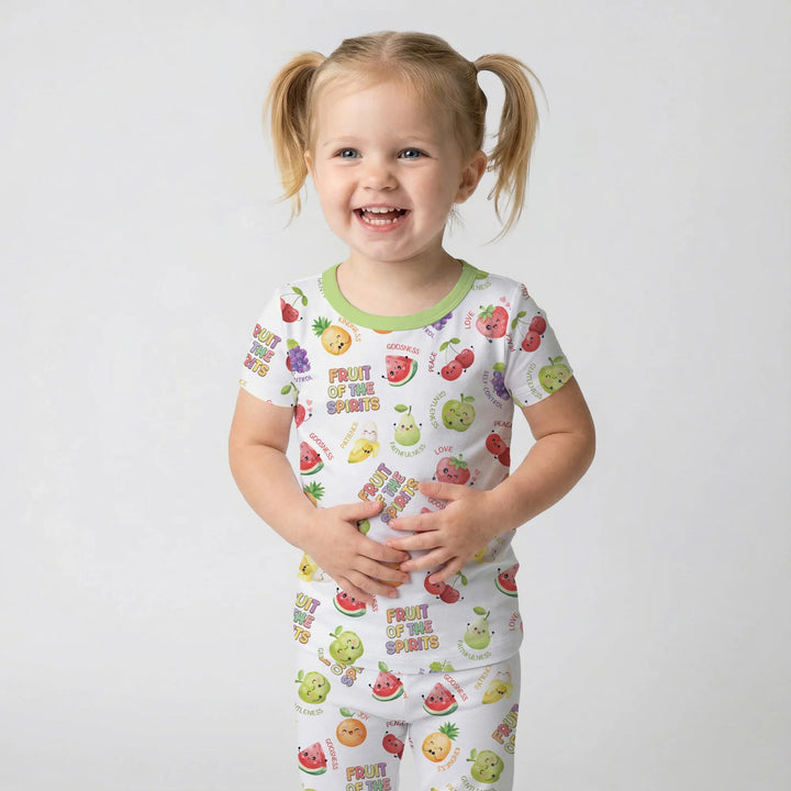 Zweiteiliges, kurzärmliges Pyjama-Set mit Marienkäfern