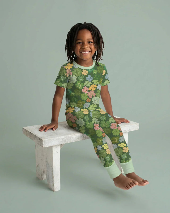Zweiteiliges, kurzärmliges Pyjama-Set mit Marienkäfern