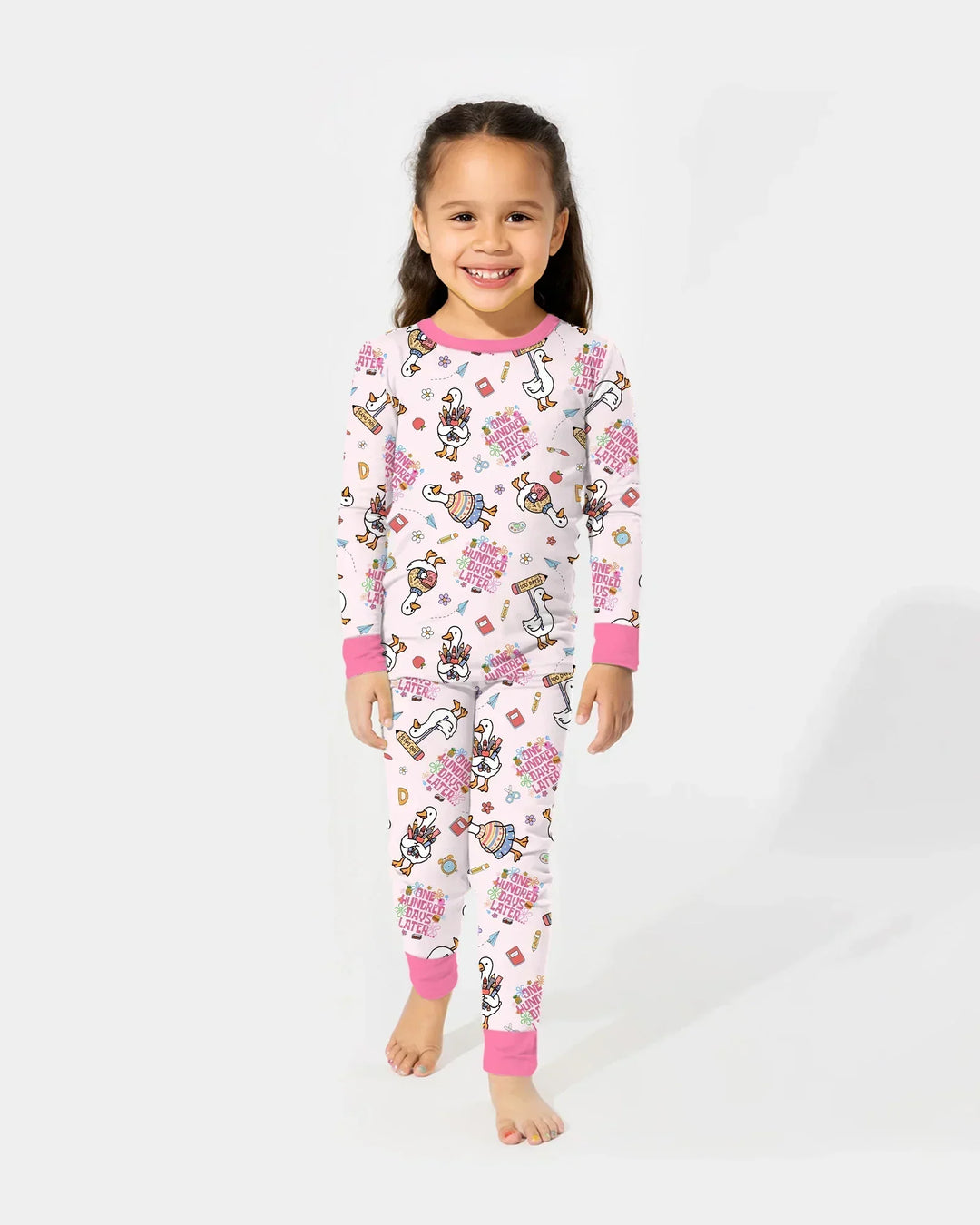 Zweiteiliges Langarm-Pyjama-Set mit Sommerfrüchten
