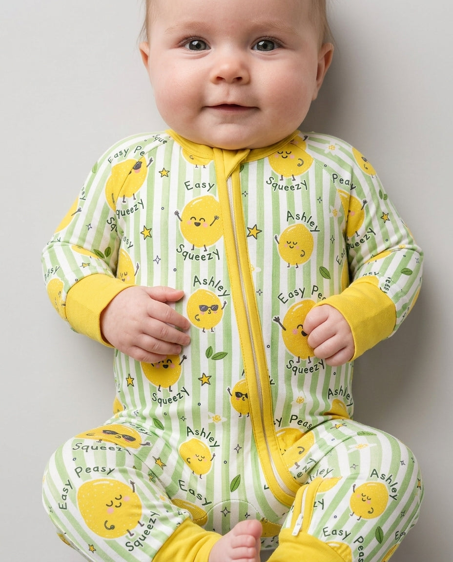 Easy Peasy Lemon Squeezy Custom Name Bamboo Convertible Zippy