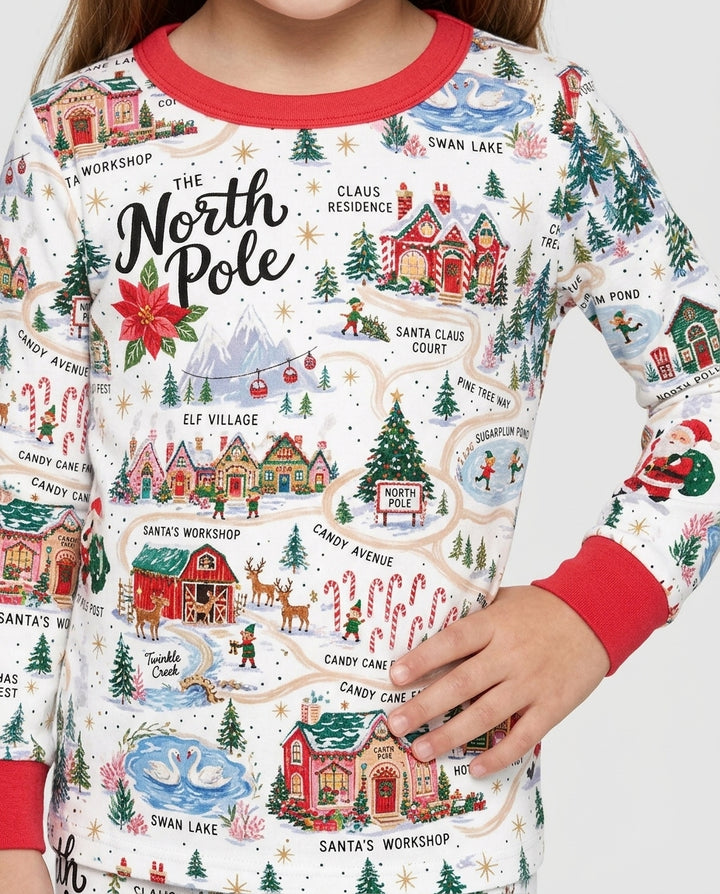 The North Pole Bamboo Two Piece Long Sleeve Pajama Set