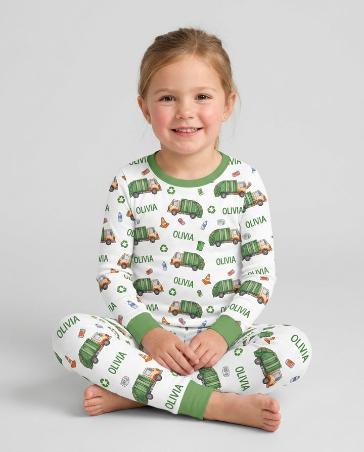 Zweiteiliges Langarm-Pyjama-Set mit Sommerfrüchten