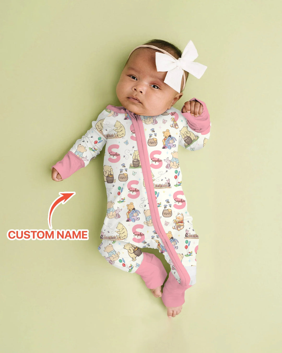 Honey Bear Monogram Bamboo Convertible Zippy