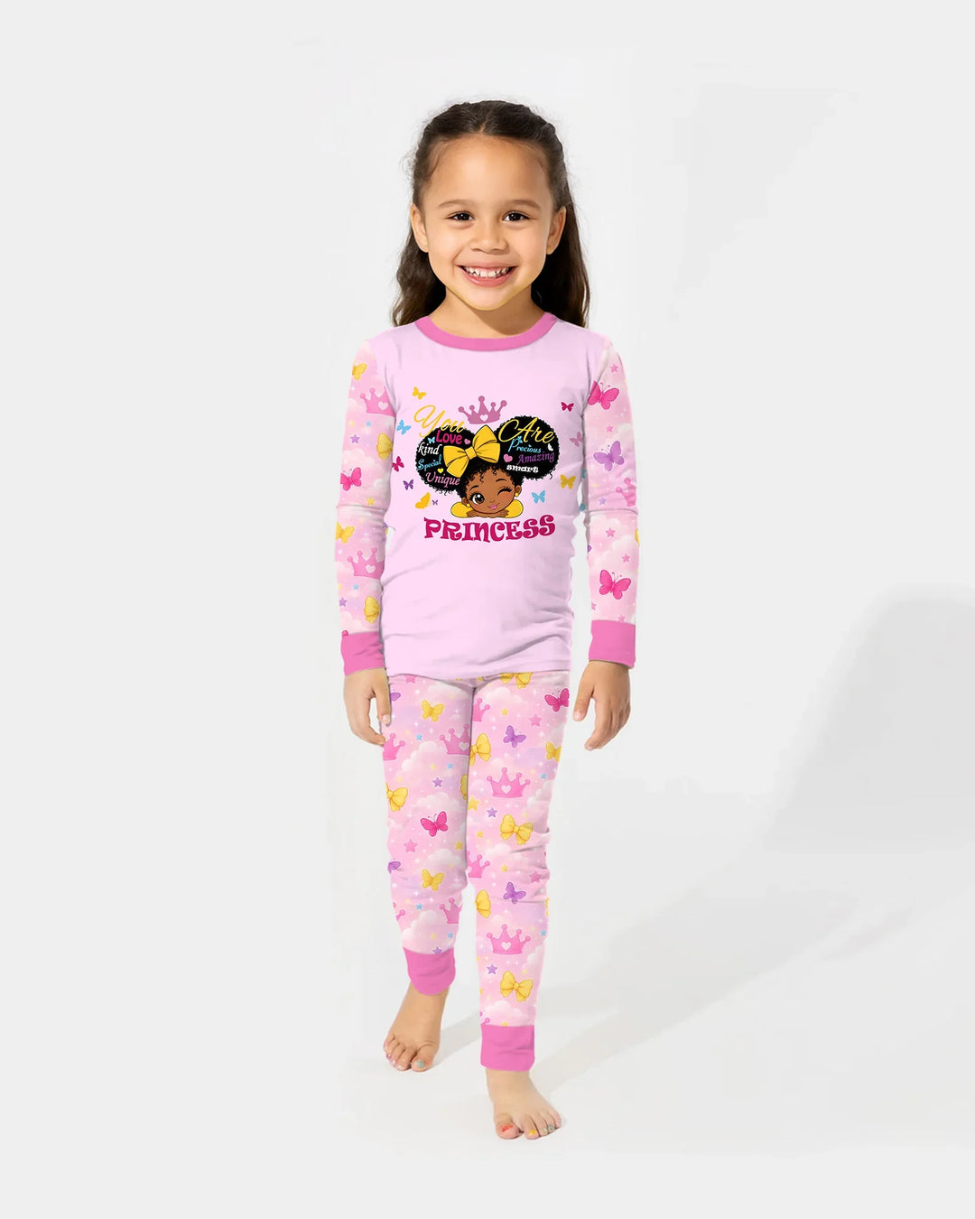Zweiteiliges Langarm-Pyjama-Set mit Sommerfrüchten