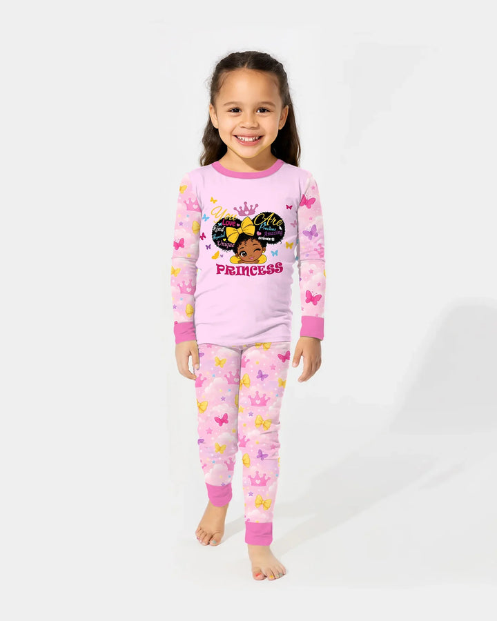 Zweiteiliges Langarm-Pyjama-Set mit Sommerfrüchten
