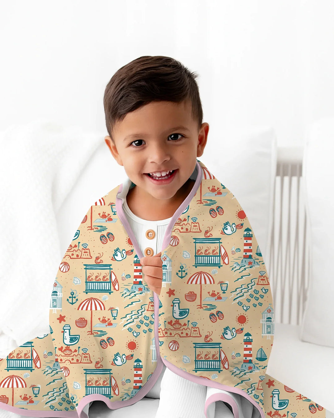 Seaside Storybook Days Bamboo Blanket