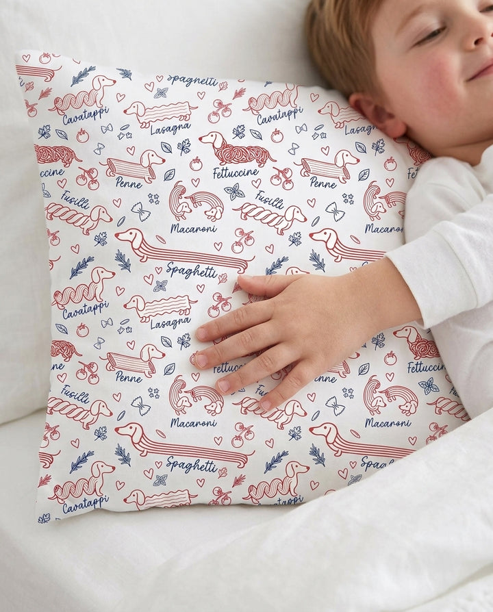 Funny Dachshund Pasta Pups Bamboo Pillow Case