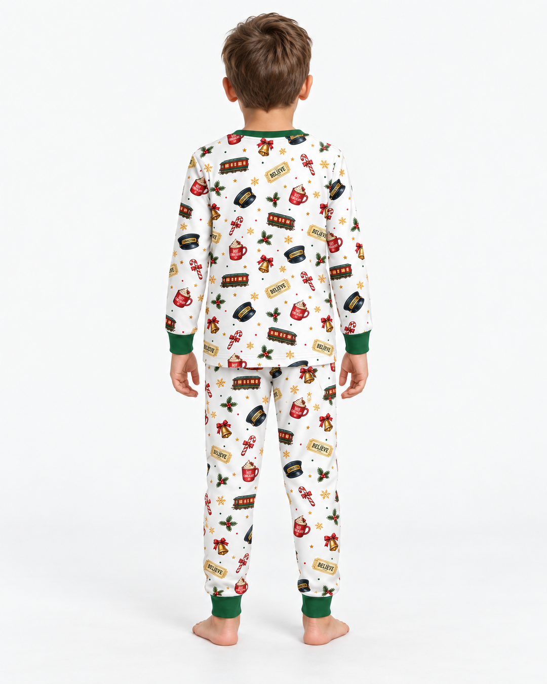 All Aboard Christmas Express Bamboo Two Piece Long Sleeve Pajama Set
