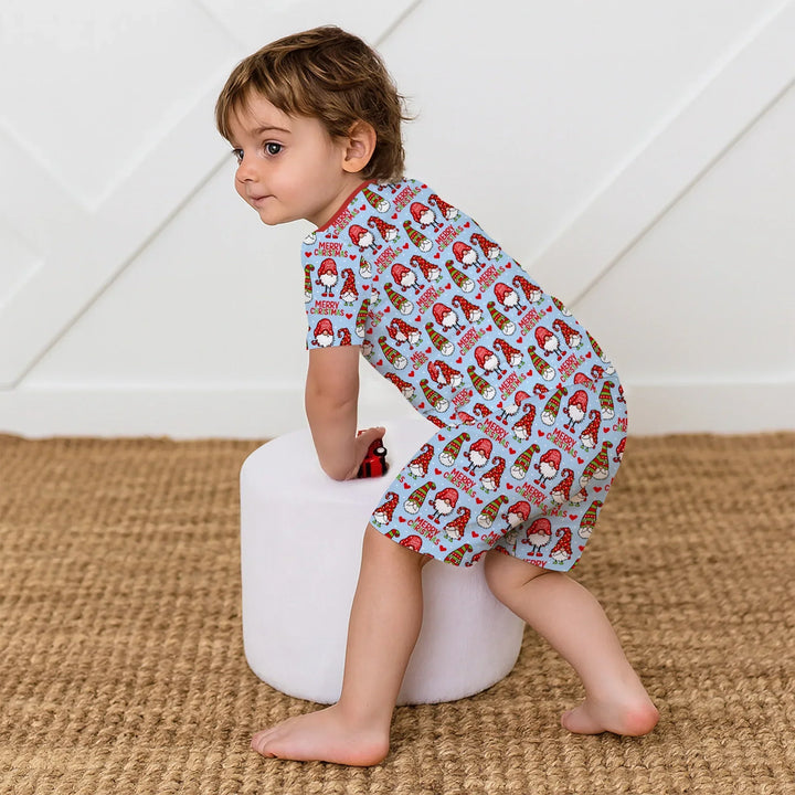 Template Zweiteiliges Pyjama-Set mit kurzen Ärmeln und Shorts