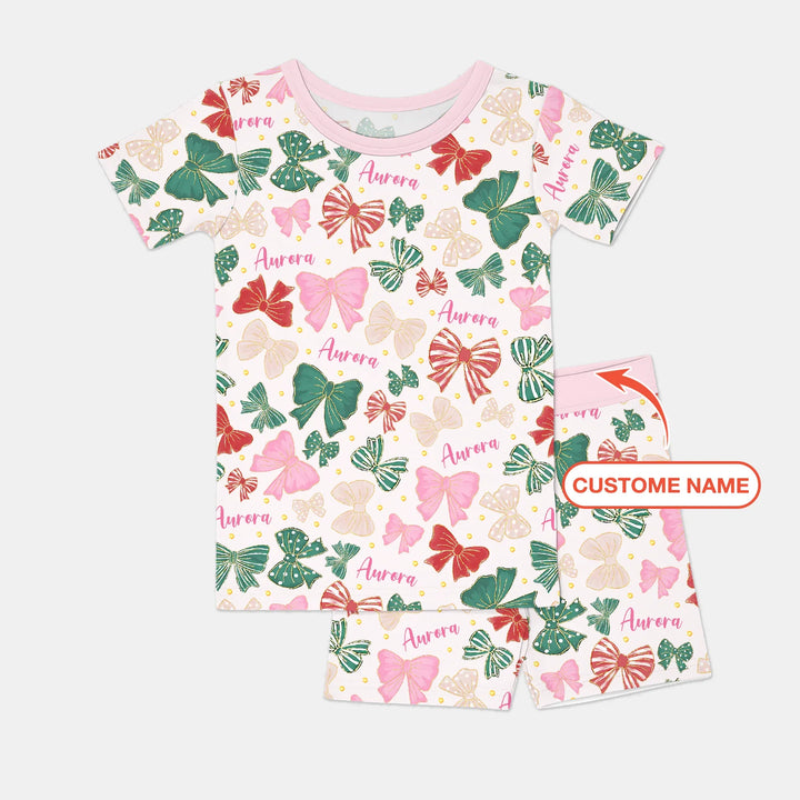 Zweiteiliges Pyjama-Set mit kurzen Ärmeln und Shorts im Sommer-Design
