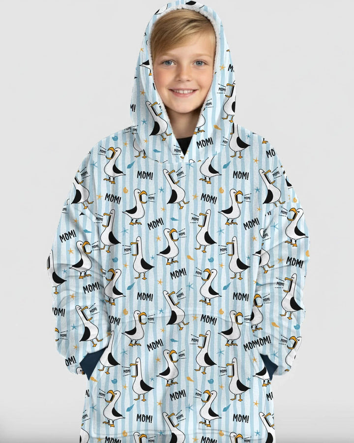 Möwen-Mama Mama MAMA Tragbarer Bambus-Deckenpullover