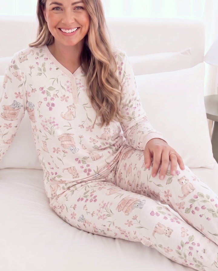 Berry Meadow Friends Bamboo Women Pajama Set