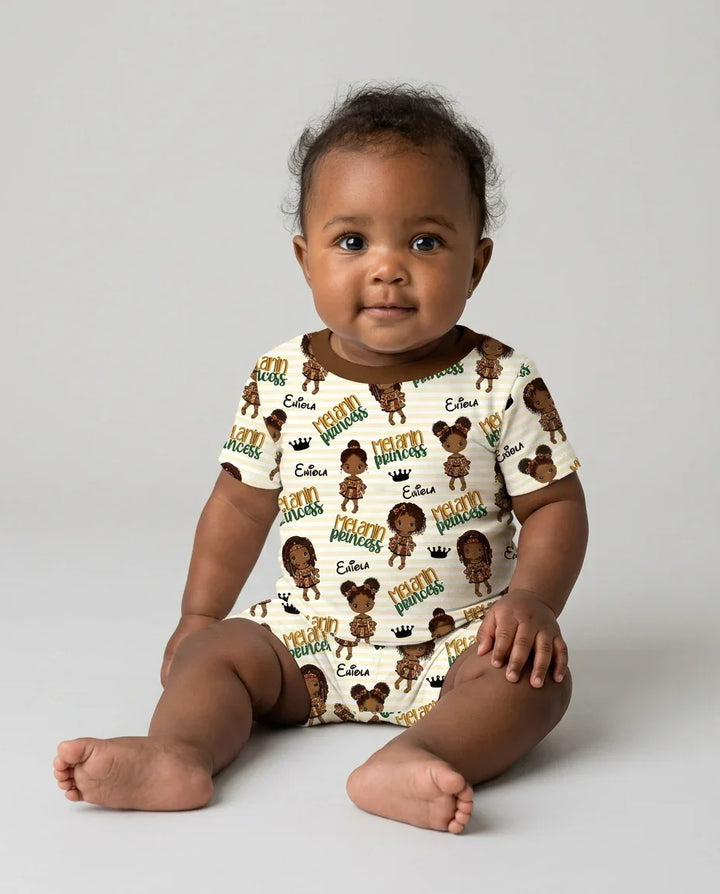 Zweiteiliges Pyjama-Set mit kurzen Ärmeln und Shorts im Sommer-Design