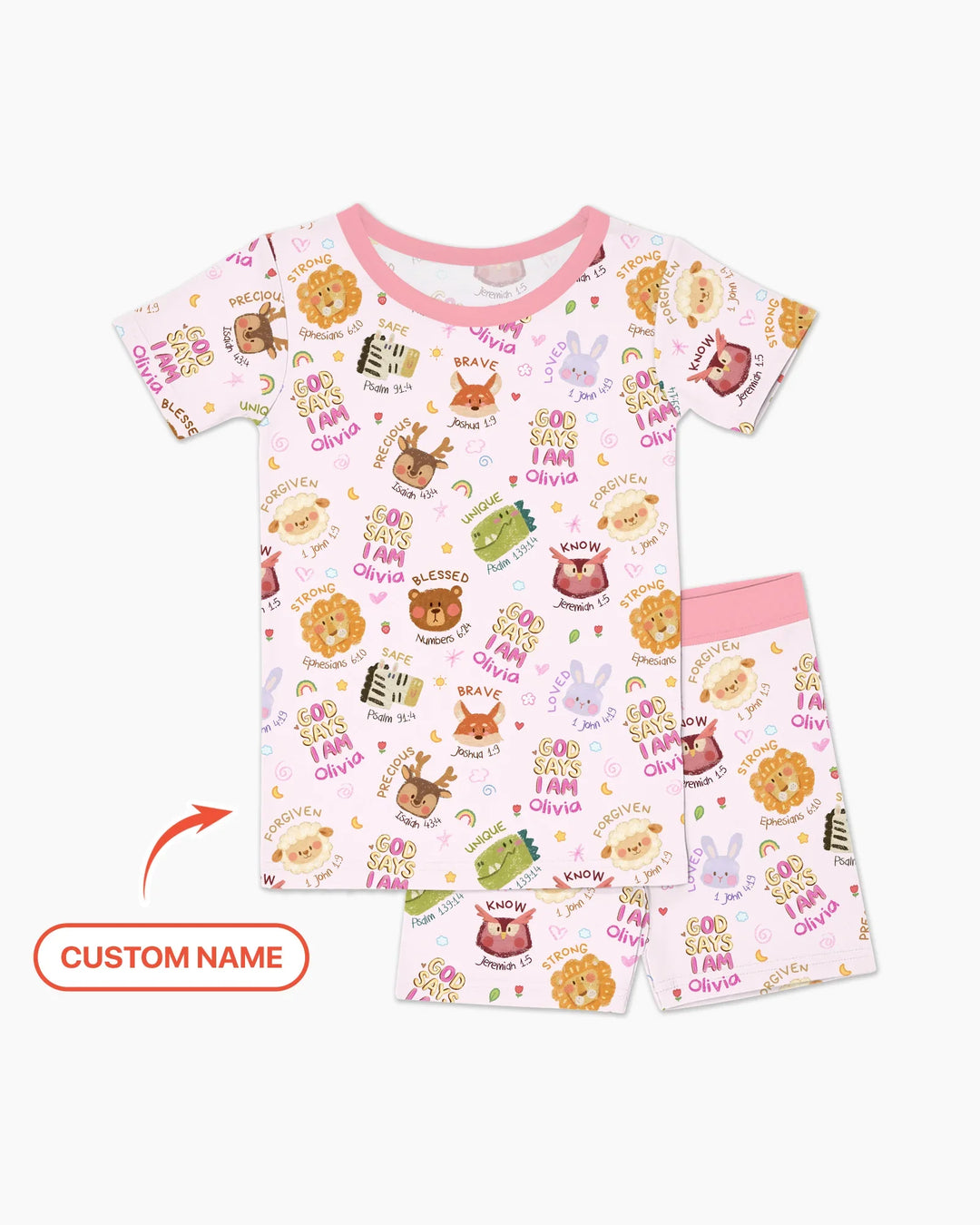 Zweiteiliges Pyjama-Set mit kurzen Ärmeln und Shorts im Sommer-Design