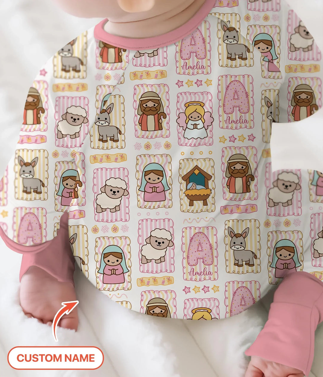 Gerippte Babykleidung mit individuellem Foto - Weich &amp; Skizzenhaft