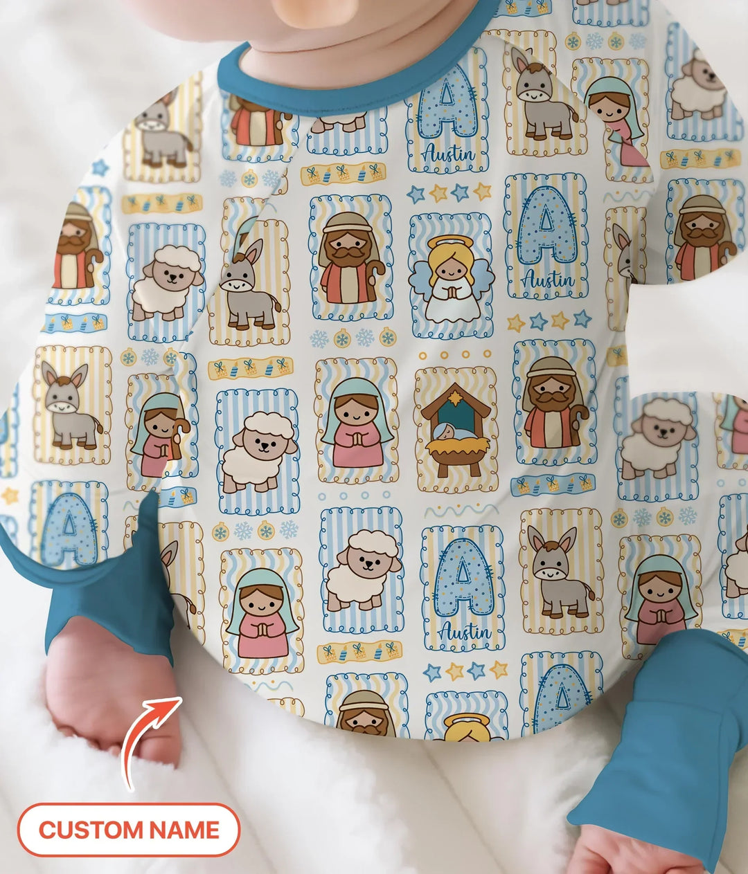 Gerippte Babykleidung mit individuellem Foto - Weich &amp; Skizzenhaft