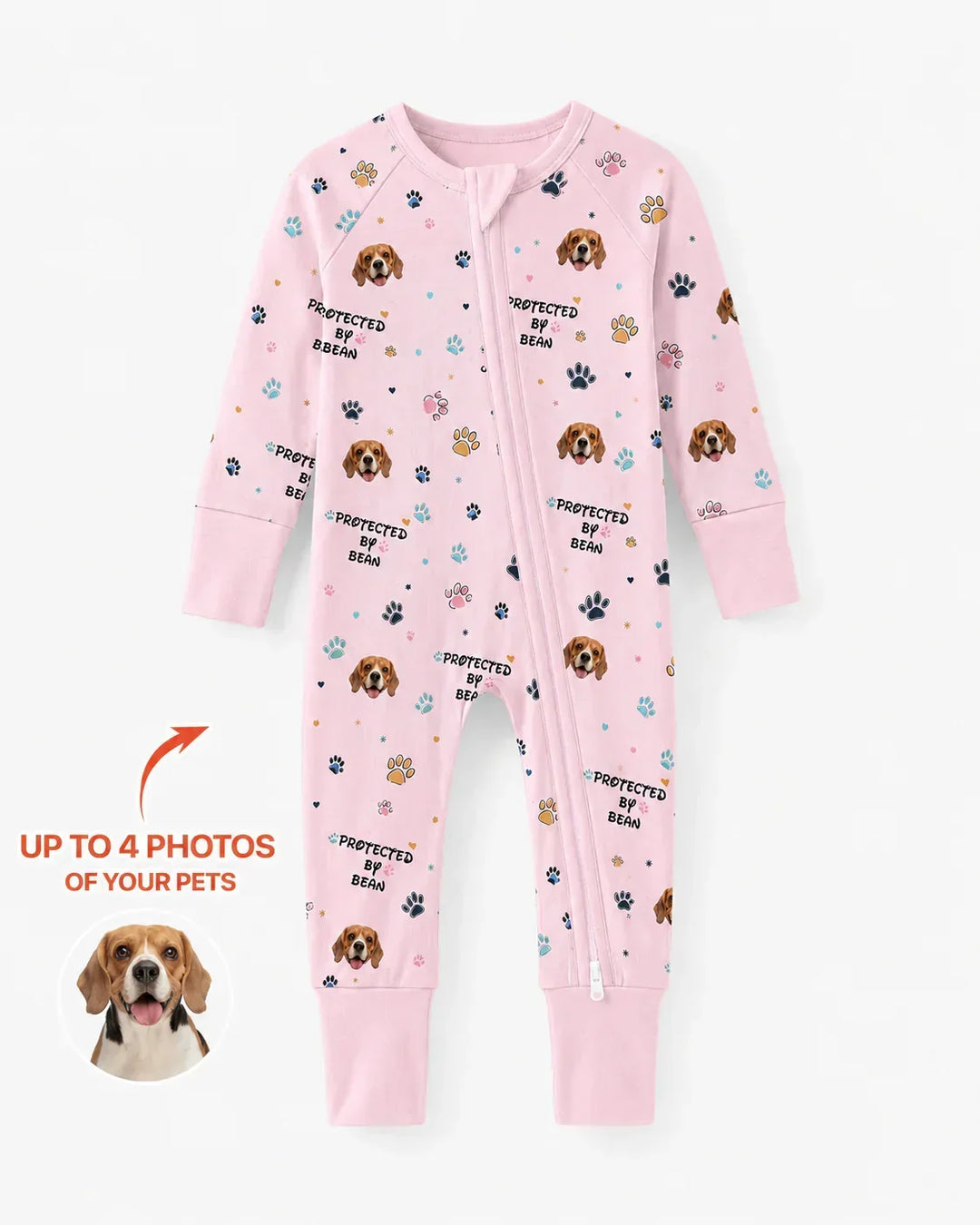 Gerippte Babykleidung mit individuellem Foto - Weich &amp; Skizzenhaft