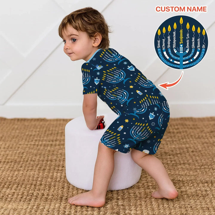 Zweiteiliges Pyjama-Set mit kurzen Ärmeln und Shorts im Sommer-Design
