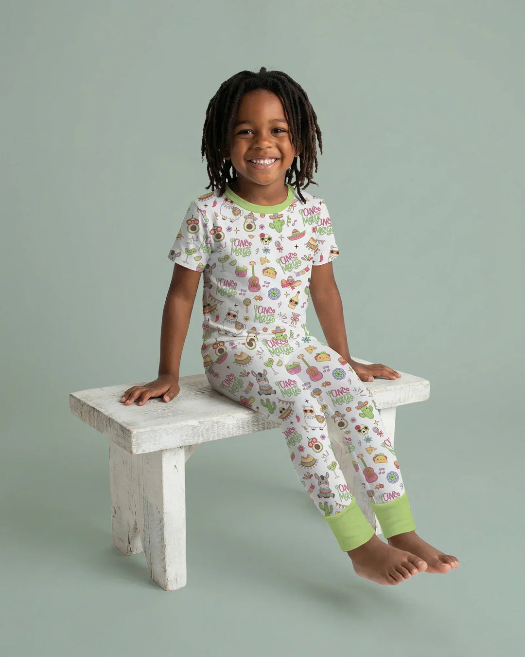 Cinco de Mayo Fiesta Bamboo Two Piece Short Sleeve Pajama Set