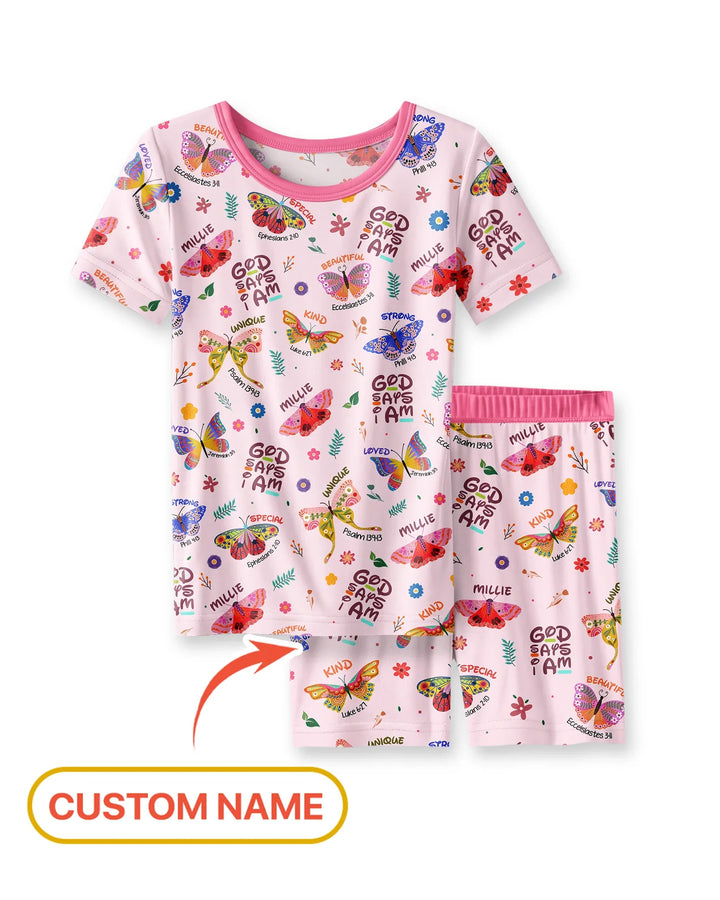 Zweiteiliges Pyjama-Set mit kurzen Ärmeln und Shorts im Sommer-Design