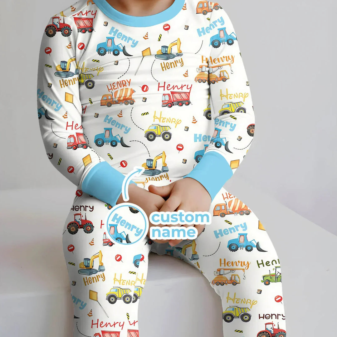 Zweiteiliges Langarm-Pyjama-Set mit Sommerfrüchten