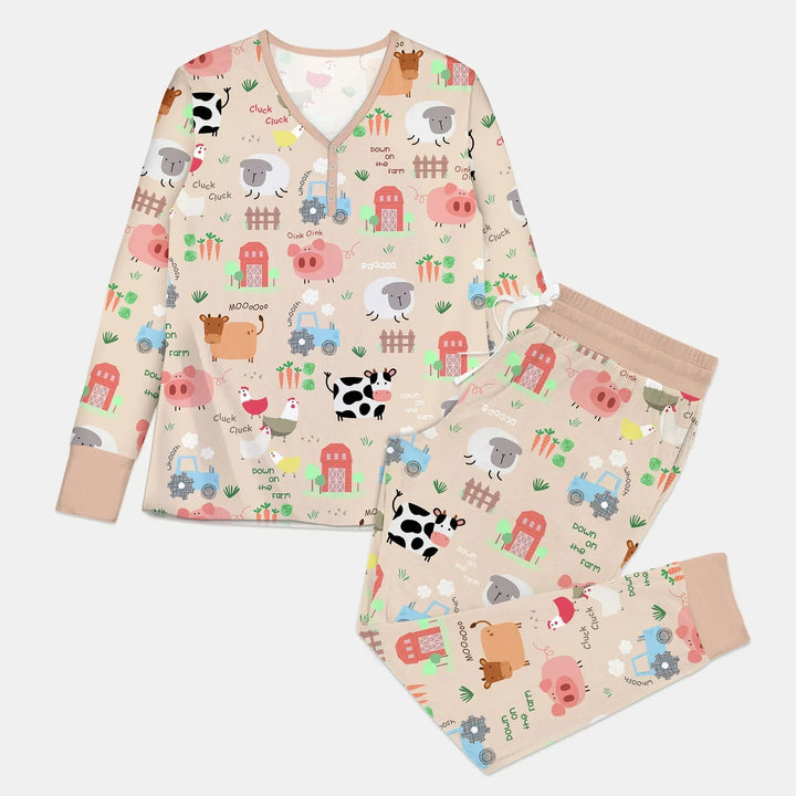 Vorlage für individuelles Damen-Pyjama-Set