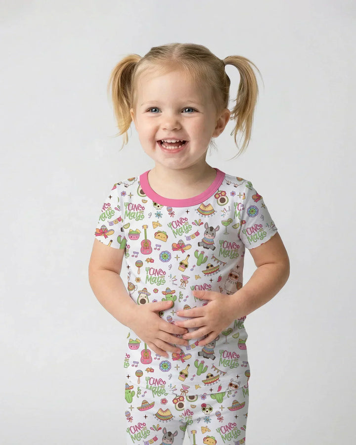 Cinco de Mayo Fiesta Bamboo Two Piece Short Sleeve Pajama Set