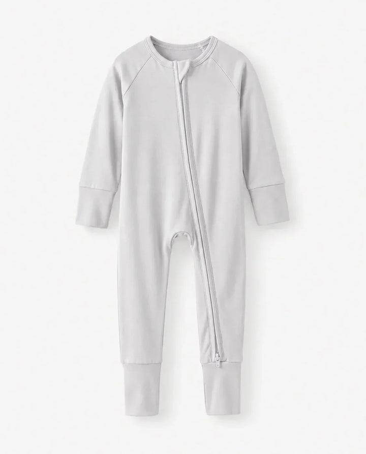 Light Gray Bamboo Convertible Zippered Romper