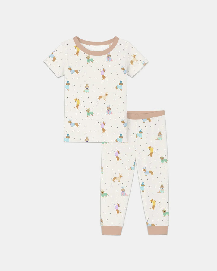 Zweiteiliges, kurzärmliges Pyjama-Set mit Marienkäfern