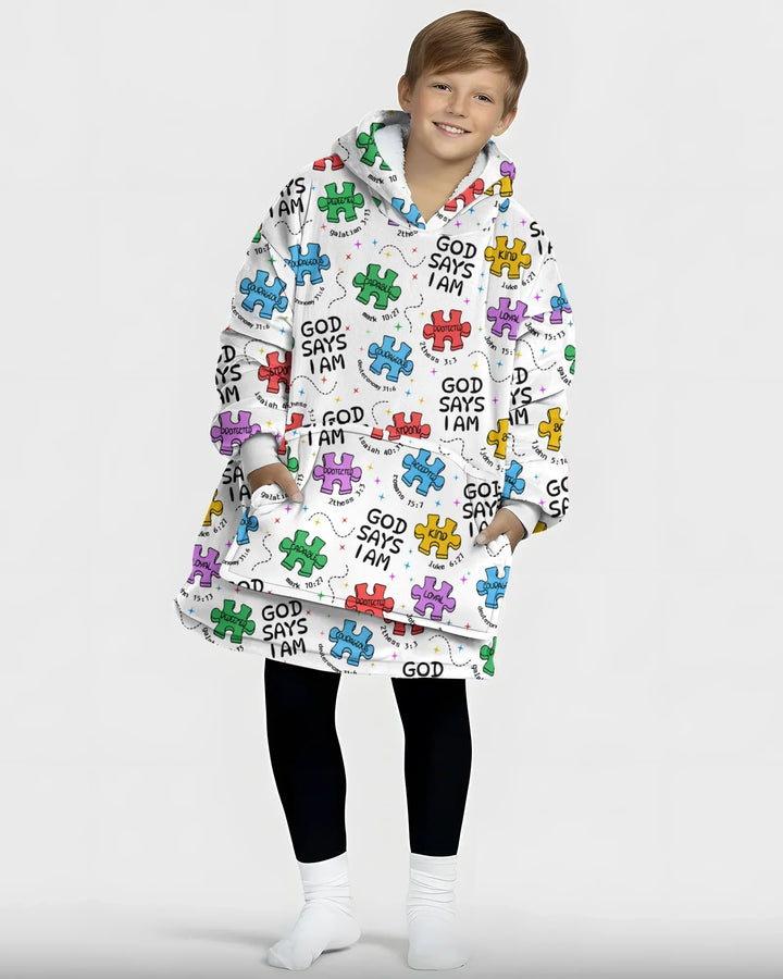 All Pieces Belong Wearable Bamboo Blanket Hoodie