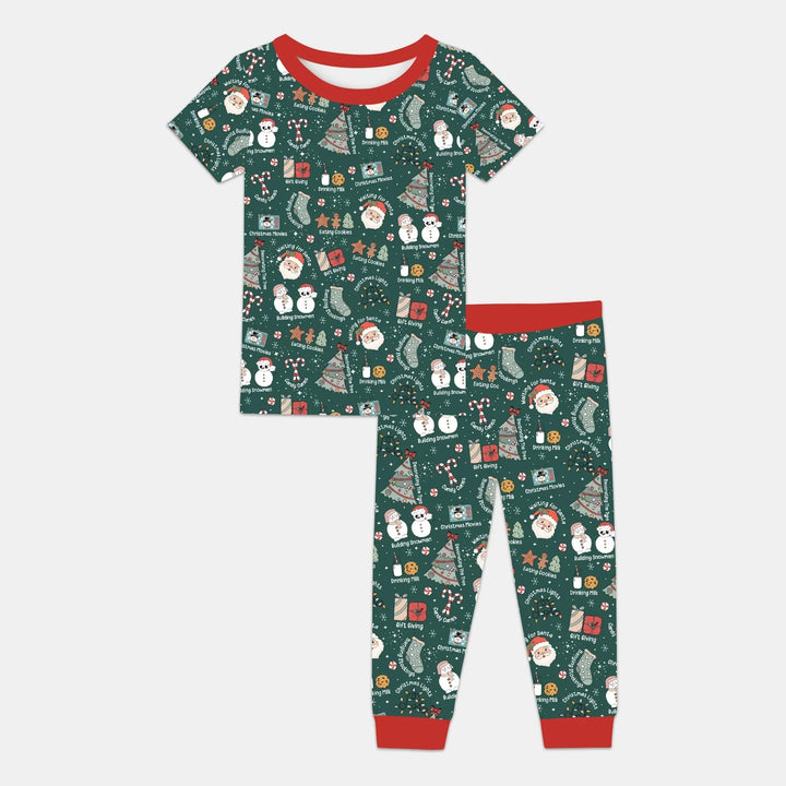 Zweiteiliges, kurzärmliges Pyjama-Set mit Marienkäfern