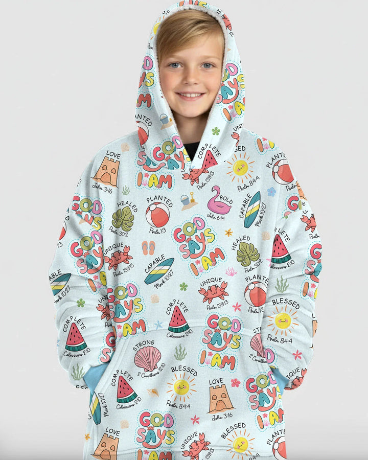 Ocean Breeze, Gott sagt, ich bin Tragbarer Bambus-Decken-Hoodie