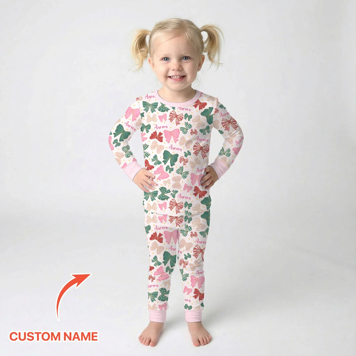 Zweiteiliges Langarm-Pyjama-Set mit Sommerfrüchten