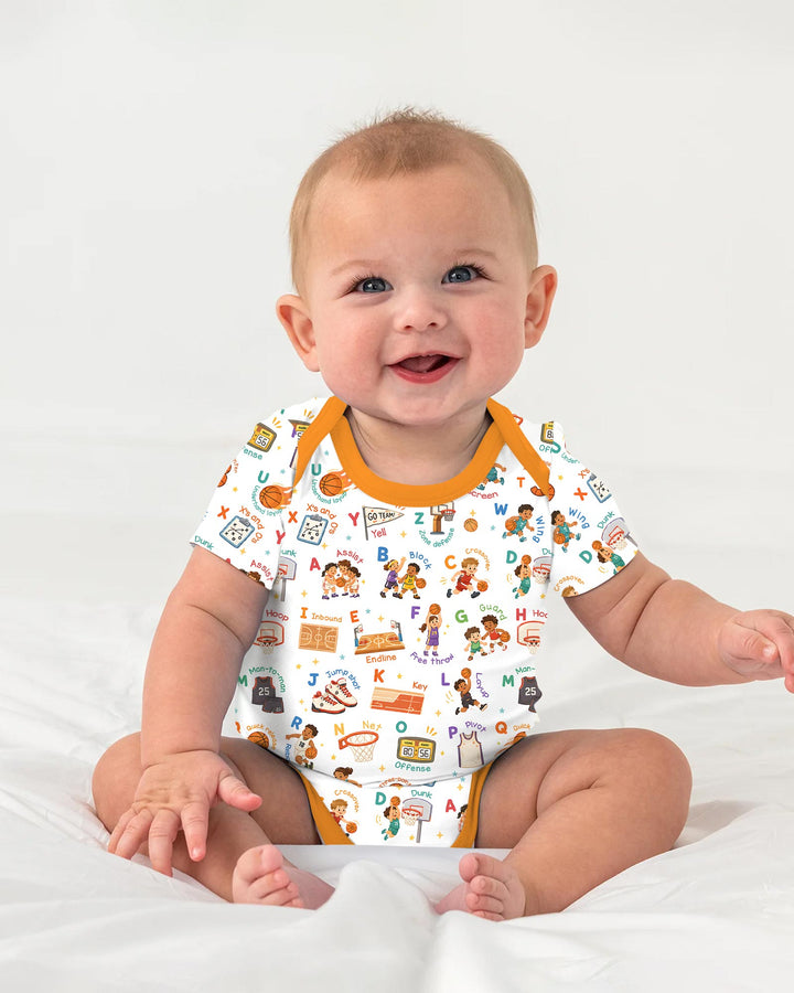 Basketball Alphabet Bamboo Bodysuit