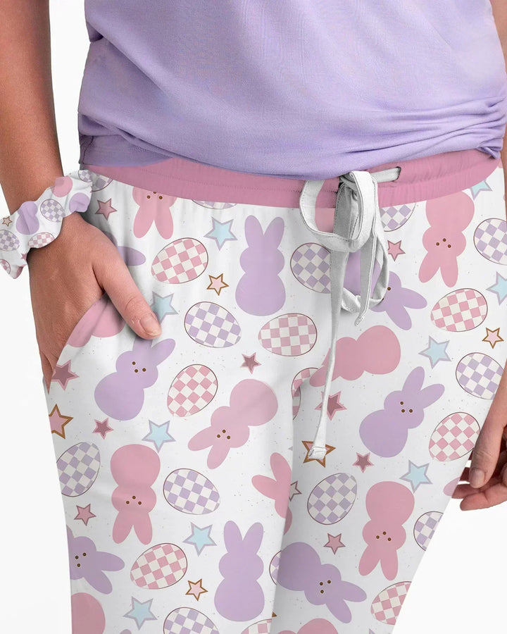 Oster-Peep-Hasen-Bambus-Damen-Pyjama-Set
