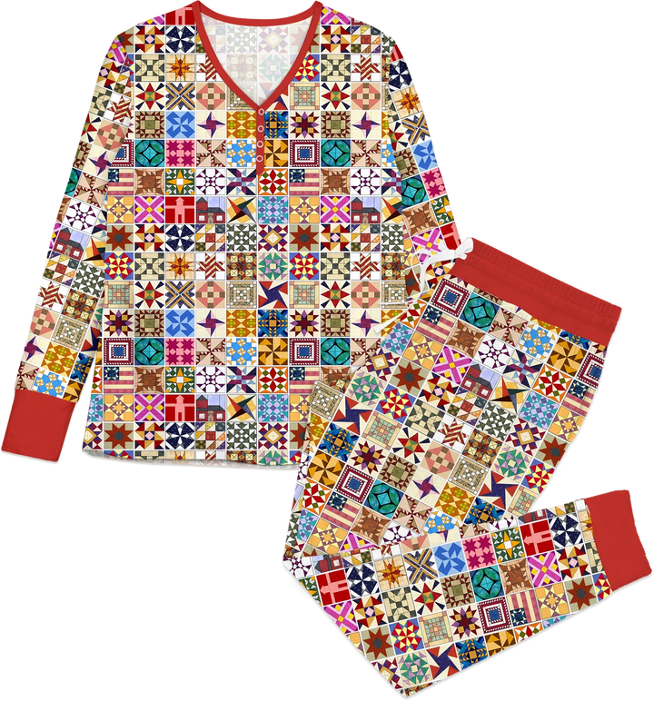 Heritage Quilt Bambus Damen Pyjama Set