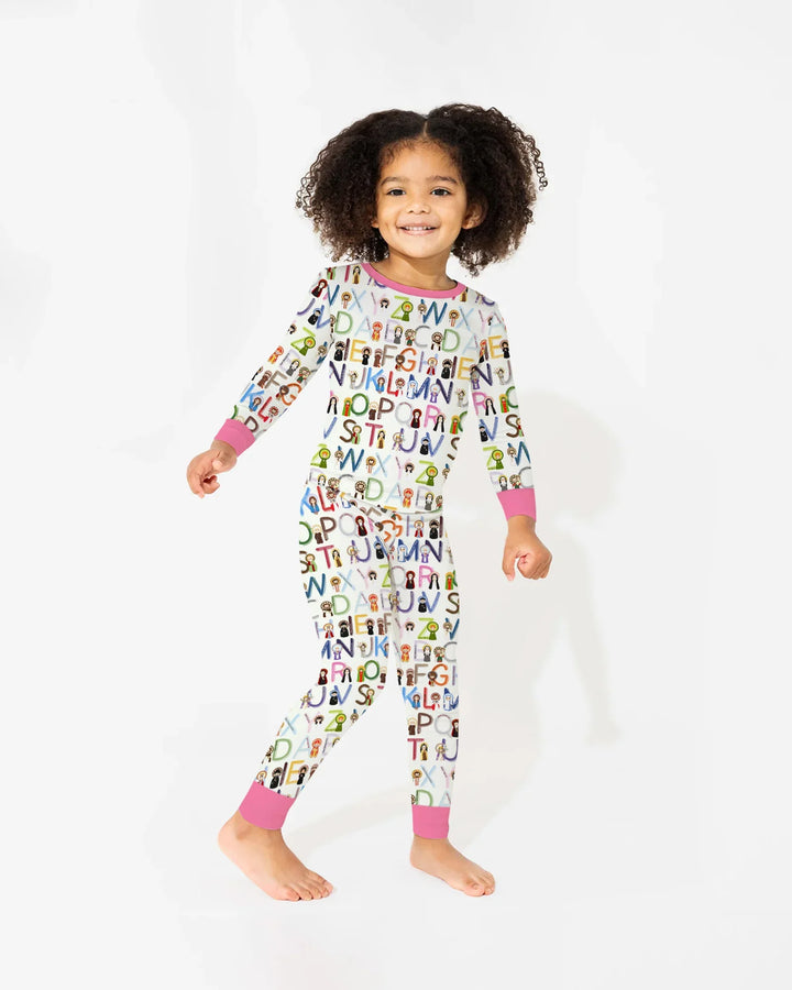 Saint ABCs Bamboo Two Piece Long Sleeve Pajama Set