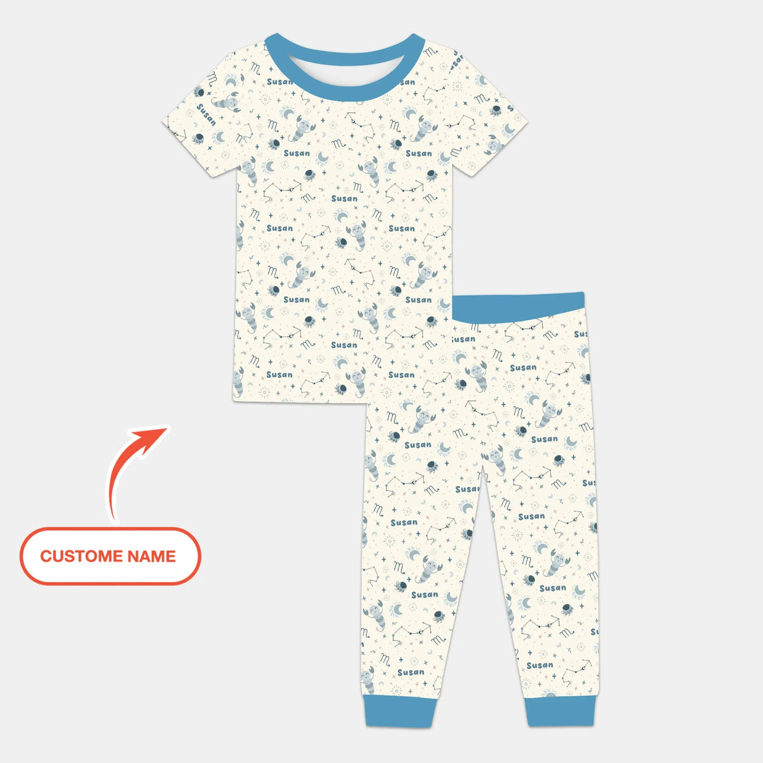 Zweiteiliges, kurzärmliges Pyjama-Set mit Marienkäfern