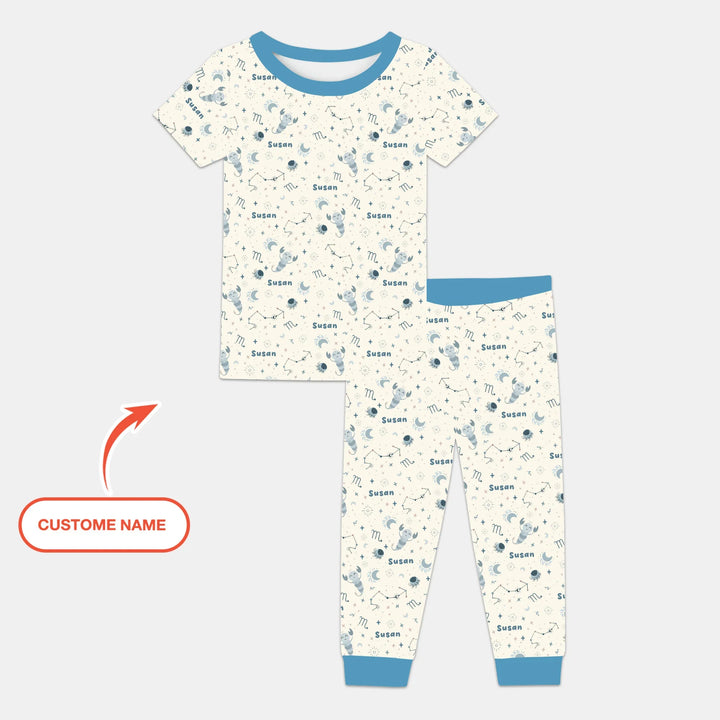 Zweiteiliges, kurzärmliges Pyjama-Set mit Marienkäfern