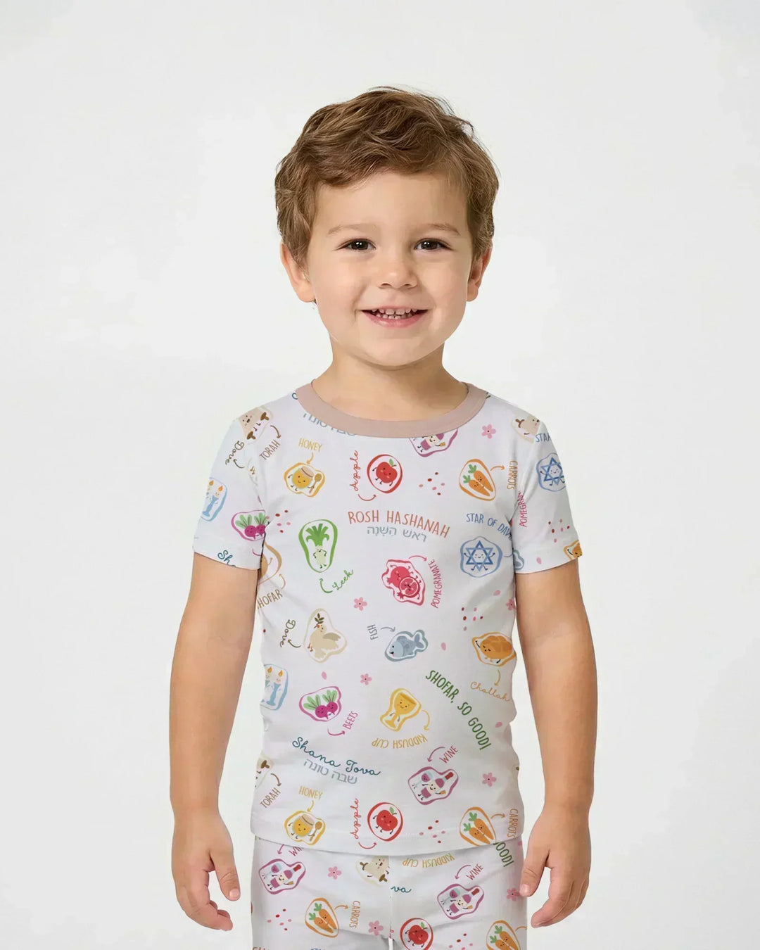 Zweiteiliges, kurzärmliges Pyjama-Set mit Marienkäfern