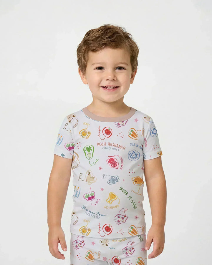 Zweiteiliges, kurzärmliges Pyjama-Set mit Marienkäfern