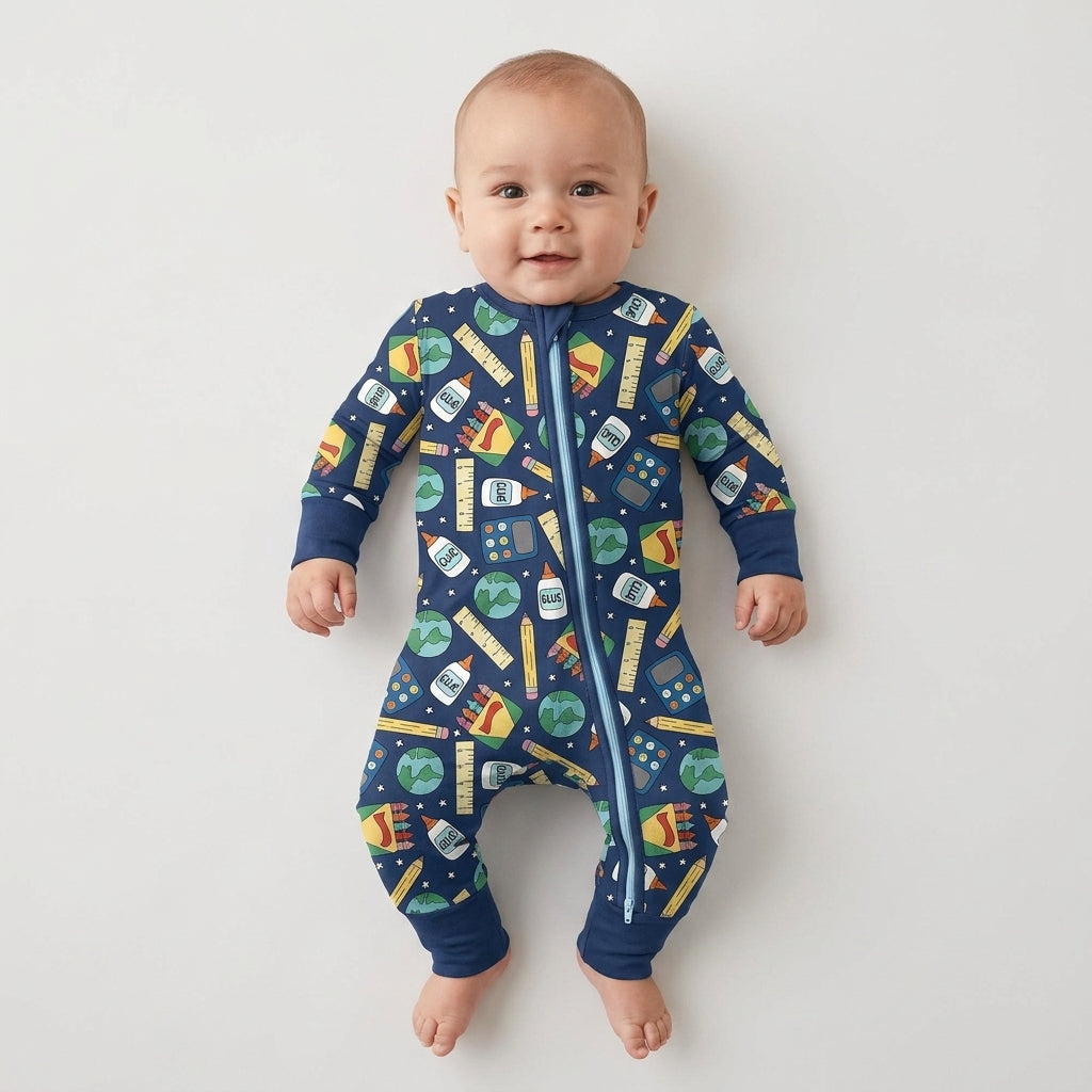 Gerippte Babykleidung mit individuellem Foto - Weich &amp; Skizzenhaft