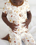 Zweiteiliges, kurzärmliges Pyjama-Set mit Marienkäfern
