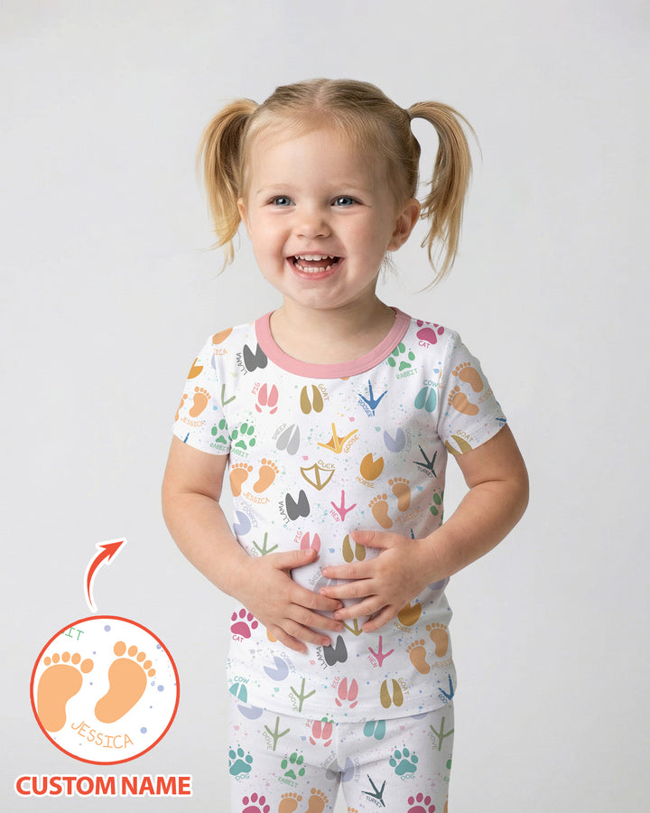 Zweiteiliges, kurzärmliges Pyjama-Set mit Marienkäfern