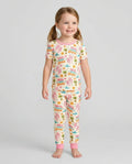 Groovy Summer Walk With Jesus Bamboo Two Piece Short Sleeve Pajama Set