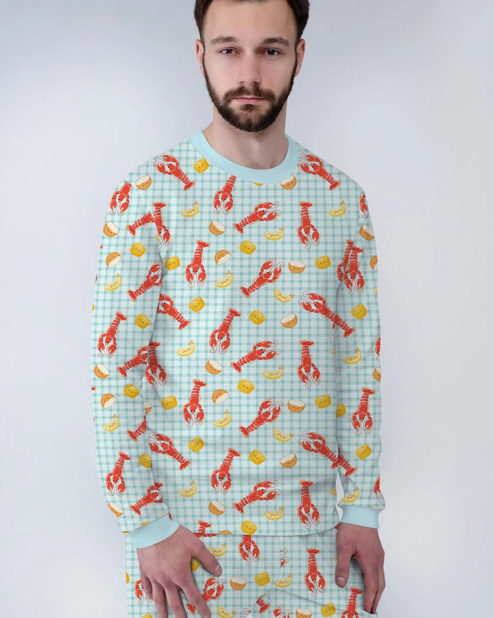 Preppy Crawfish Season Bamboo Men's Pajama Set